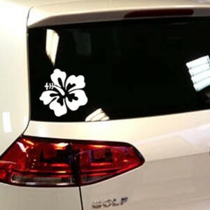 stickers voiture fleur hibiscus