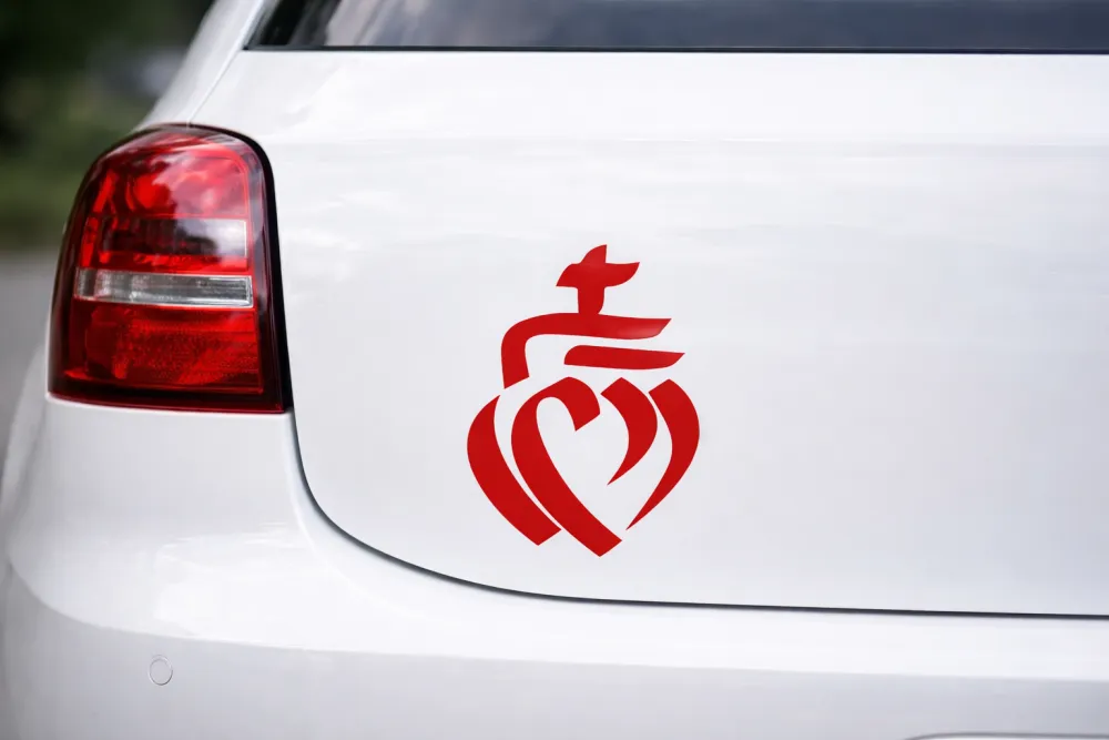 Autocollant coeur vendéen voiture sticker coeur de Vendée 85