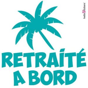 sticker retraité à bord pour voiture ou camping car