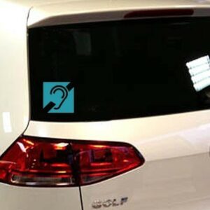 Stickers autocollant sourd malentendant handicap