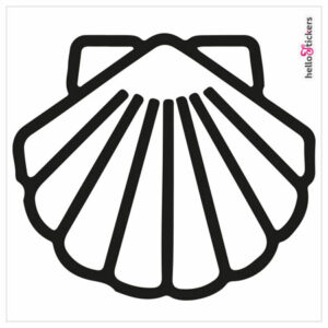 stickers autocollant adhésif Saint Jacques de Compostelle coquille