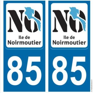 Ile de Noirmoutier autocollant sticker plaque immatriculation adhésif