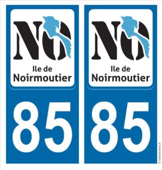 Ile de Noirmoutier autocollant sticker plaque immatriculation adhésif