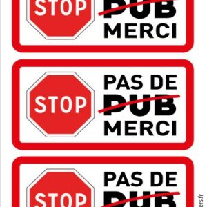 Stickers autocollant pas de pub, stop pub
