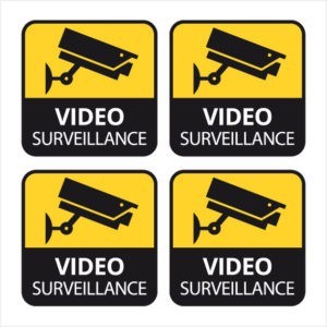 video surveillance sticker autocollant camera