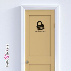 stickers autocollants porte chambre password mot de passe