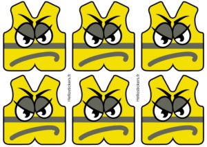 Gilets jaunes en colère stickers autocollants humour gilets jaunes autocollants en planche