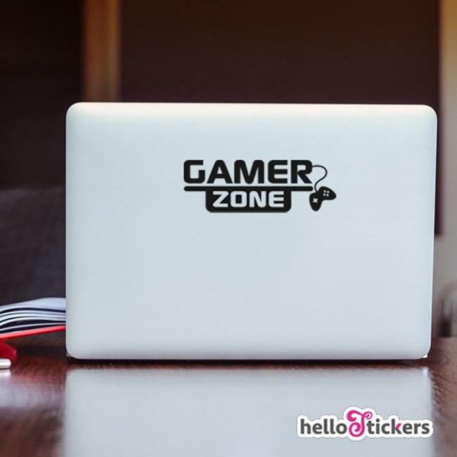 Sticker autocollant Gamer Zone, 100% Gamer - adhésif pour portes, ordinateur  portable mac ou pc - Stickers Autocollants personnalisés