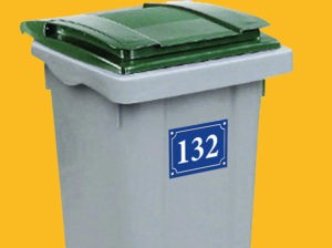 080119 sticker autocollant numéro de rue adhésif pour poubelles