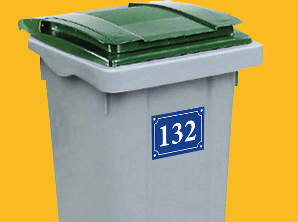 080119 sticker autocollant numéro de rue adhésif pour poubelles