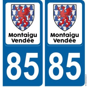 Montaigu Vendée commune nouvelle stickers autocollant adhésif _immatriculation_montaigu_vendee