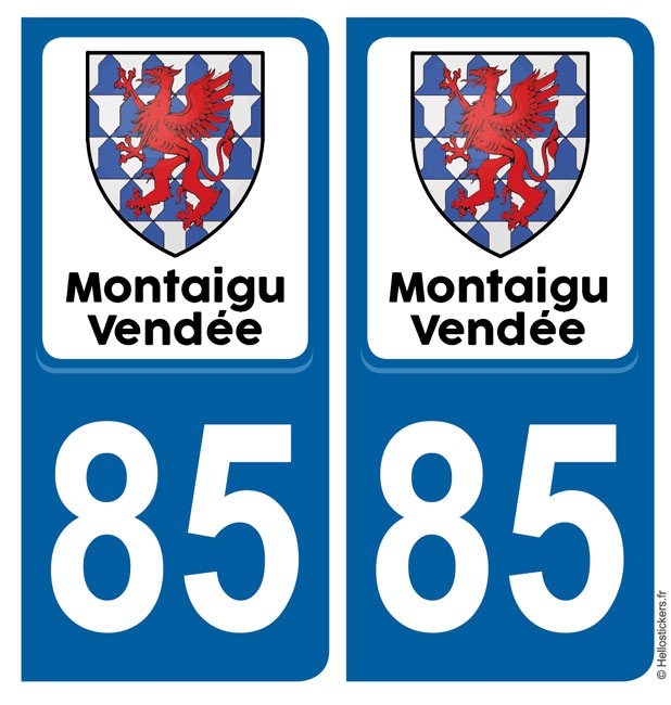 Montaigu Vendée commune nouvelle stickers autocollant adhésif _immatriculation_montaigu_vendee
