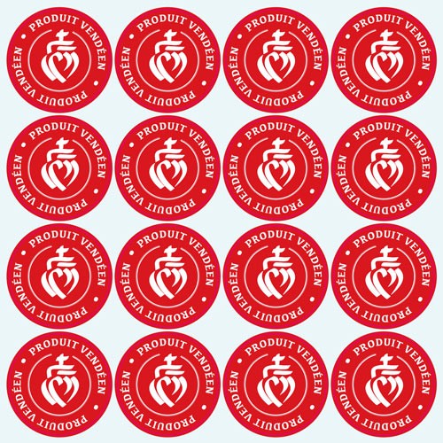 Stickers autocollants étiquettes produits vendéens, produits de vendée étiquetage produit