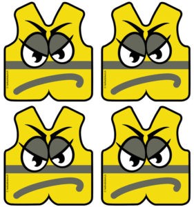 autocollant Gilets jaunes stickers autocollants pour manifestation gilets jaunes adhésifs en planche pour voiture, vêtements