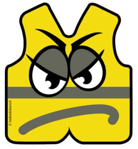 autocollants gilets jaunes pour manif manifestations stickers gilets jaunes adhésifs