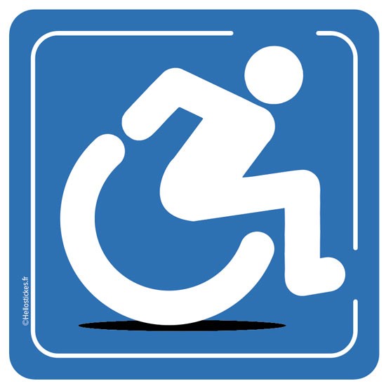 Sticker autocollant fauteuil roulant handicapé à bord accès handicapé pour voiture porte collectivité