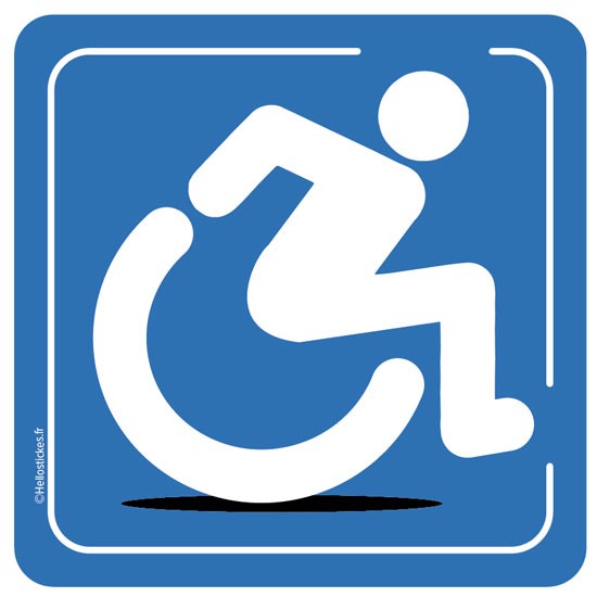 Autocollant accessibilité handicapé