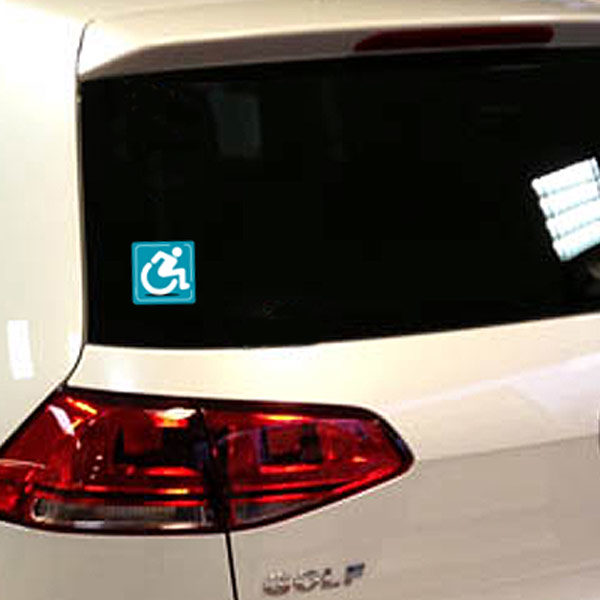 autocollant stickers rampe d'accès handicapés, handicapé à bord voiture porte