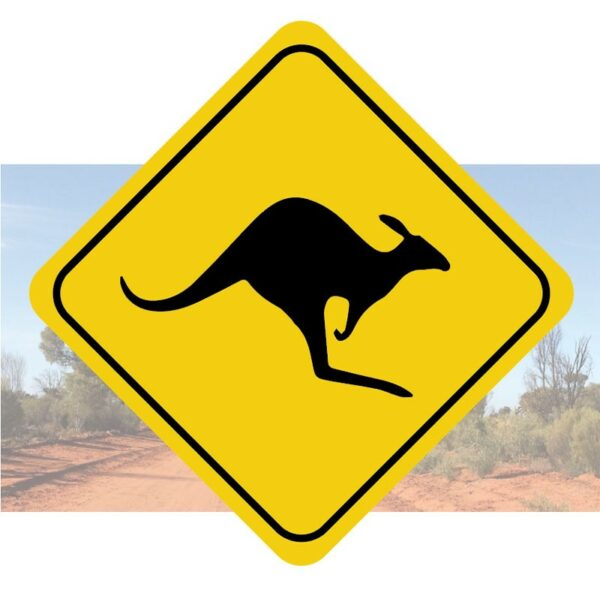 sticker autocollant traversee de kangourou autocollant décoration