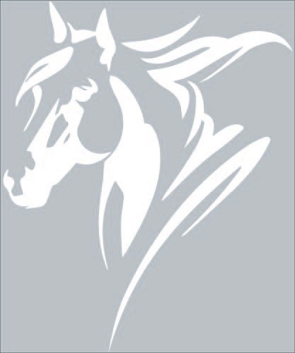 Autocollant tête de cheval équitation pour voiture, ordinateur - ref 010519 – Image 2