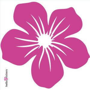 010619 autocollant sticker fleur tribal hawai rose