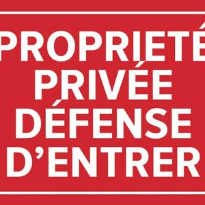 160619 autocollant propriete prive defense d'entrer sticker panneau