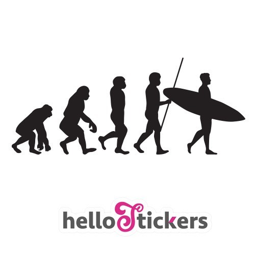 300619 autocollant evolution homme sticker surf noir