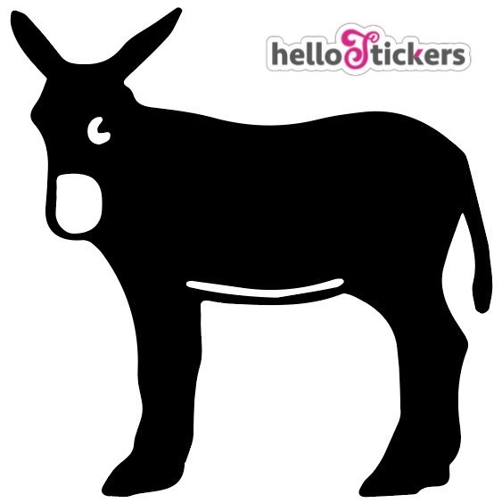 sticker autocollant âne catalan catalogne noir
