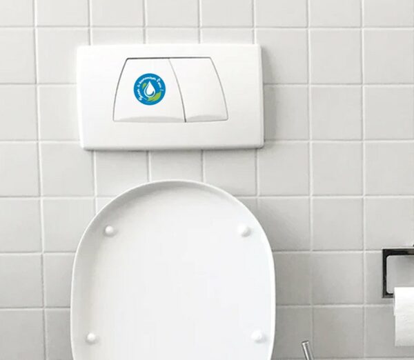 stickers autocollant environnement economiser eau chasse d'eau wc toilettes