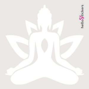 stickers-autocollant-bouddha-zen-avec-fleur-de-lotus-blanc