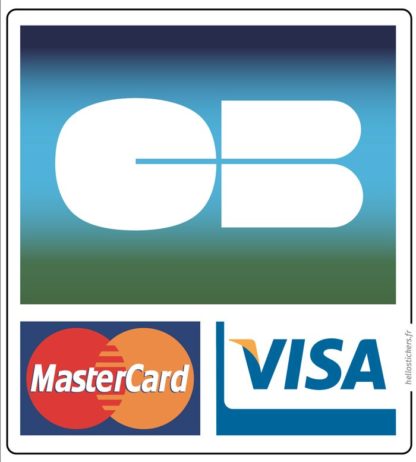 Stickers autocollant Carte bleue 200 euros - Carte bancaire - CB