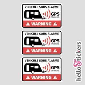 stickers autocollants alarme caravane gps tracking