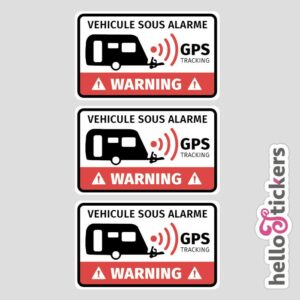 4 Stickers Alarme Moto Scooter - GPS TRACKING ALARM - ZoneStickers