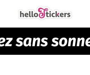 sticker autocollant entrez sans sonner pour porte entrée professionnel ou vitrine ou salle d'attente