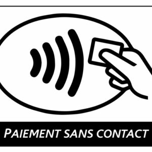 Sticker paiement sans contact logo autocollant adhésif étiquette pour commerce boutique magasin