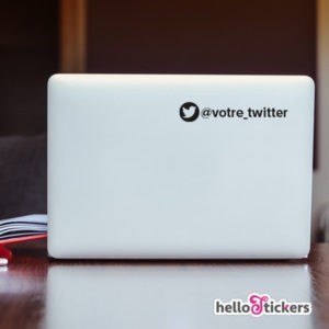 sticker autocollant twitter compte twitter personnalisable personnalisable pour ordinateur pc mac voiture vitrine de magasin #
