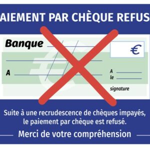 autocollant-paiement-par-cheques-refuses-sticker Affichez sur votre vitrine les moyens de paiement disponibles, acceptés ou non dans votre commerce.290620