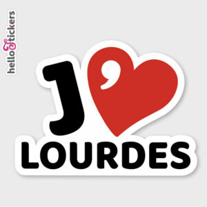 sticker lourdes sanctuaire_religion pelerinage adhesif autocollant pour voiture