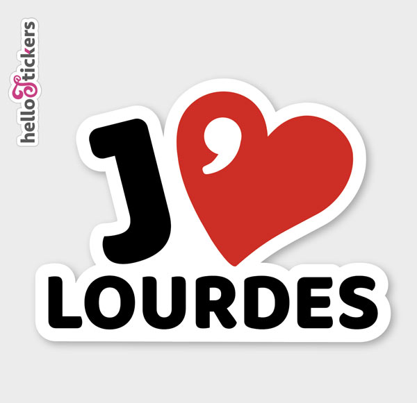 sticker lourdes sanctuaire_religion pelerinage adhesif autocollant pour voiture