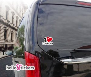 sticker lourdes sanctuaire_religion pelerinage adhesif autocollant pour voiture