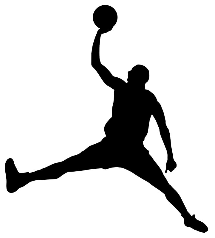 sticker basketball joueur de basket adhésif autocollant pour voiture ordinateur