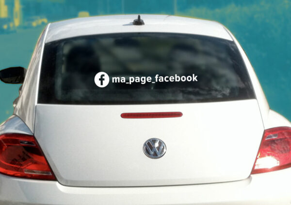180920b sticker autocollant facebook page facebook personnalisee pour vehicule