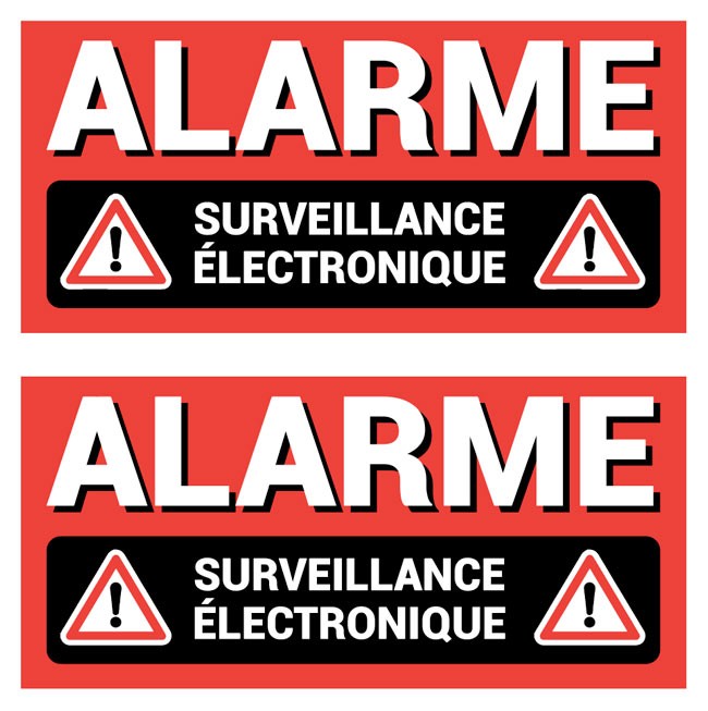 Lot de stickers d'alarmes pour portails