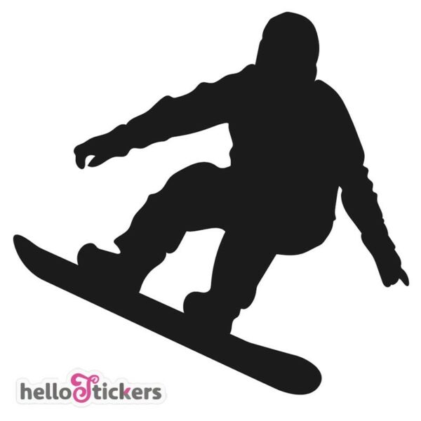 120121 sticker snowboarder snowboarding autocollant