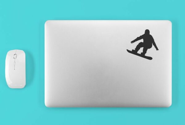 120121 sticker snowboarder sport de glisse ski adhesif