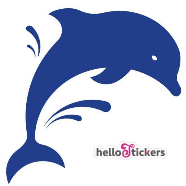 160121_autocollant_dauphins_silhouette_sticker_dauphin_animaux_marins pour salle de bain voiture bateau ordinateur portable pc mac