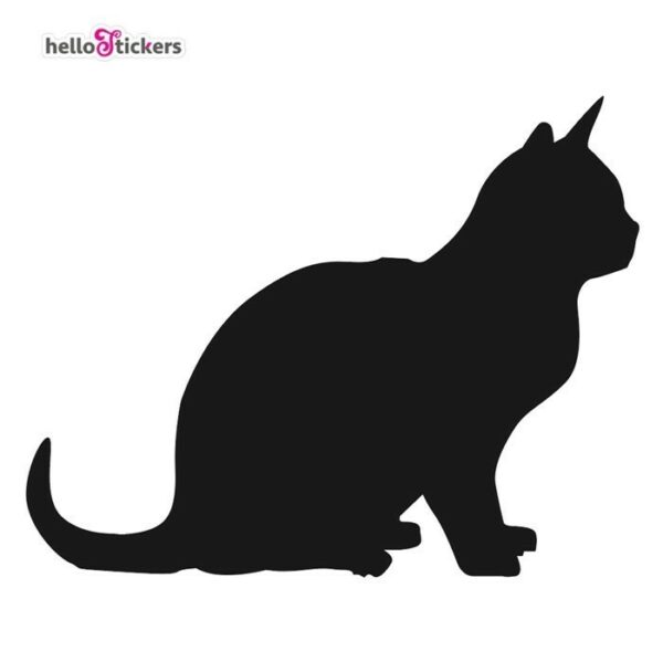 autocollant silhouette de chats sticker chatons - ref 170320 - Stickers  Autocollants personnalisés