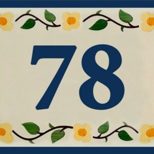 Stickers numéro de rue chiffres personnalisés déco faïence céramique autocollants pour porte, boîte aux lettres, poubelle - ref 210321c