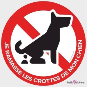 sticker-autocollant-crottes-de-chien-interdites-Déjections canines interdites