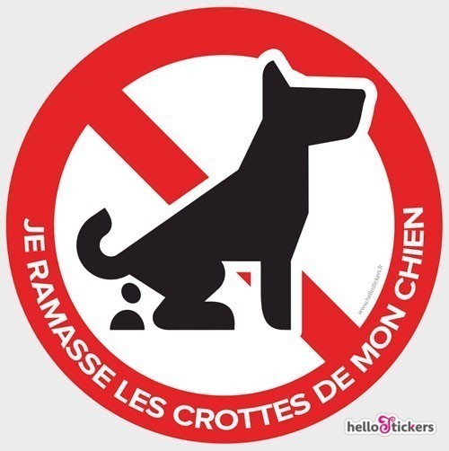 sticker-autocollant-crottes-de-chien-interdites-Déjections canines interdites